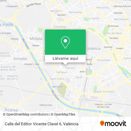 Mapa Calle del Editor Vicente Clavel 6