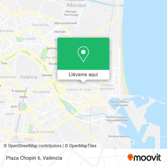 Mapa Plaza Chopin 6