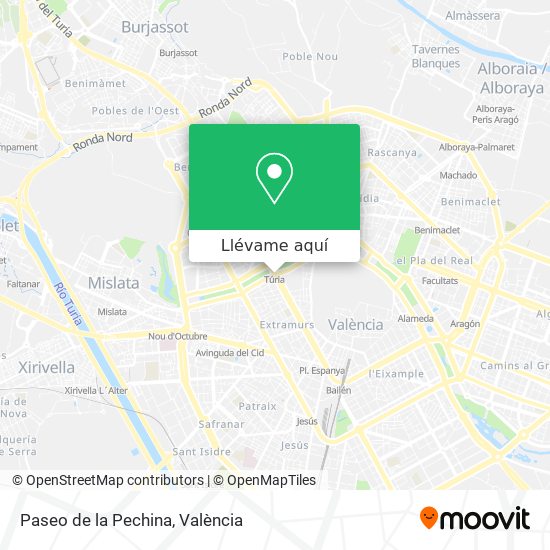 Mapa Paseo de la Pechina