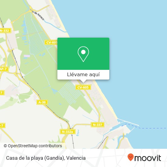 Mapa Casa de la playa (Gandía)