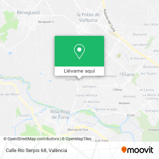 Mapa Calle Río Serpis 68