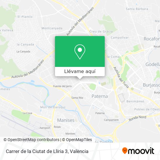 Mapa Carrer de la Ciutat de Llíria 3