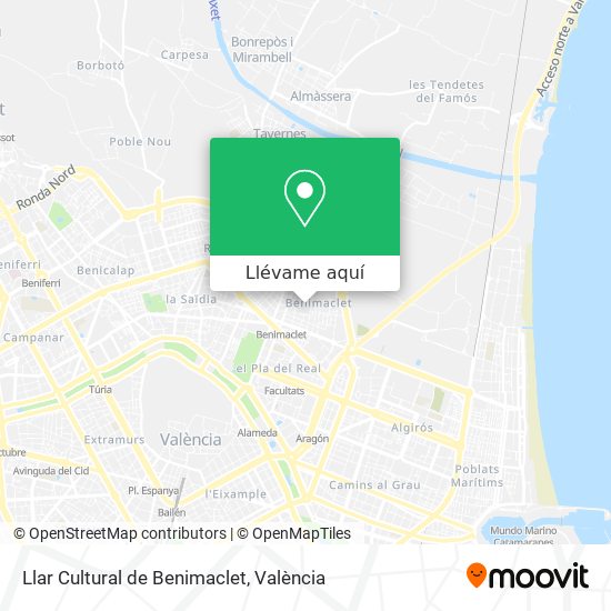 Mapa Llar Cultural de Benimaclet