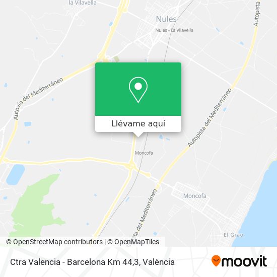 Mapa Ctra Valencia - Barcelona Km 44,3