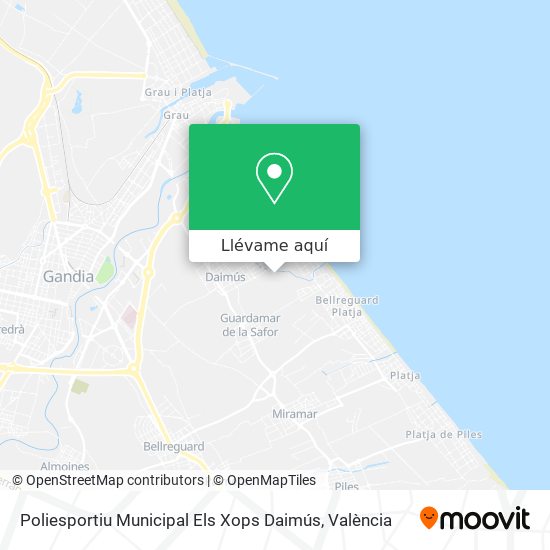 Mapa Poliesportiu Municipal Els Xops Daimús