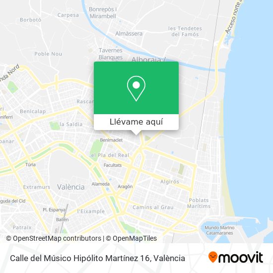 Mapa Calle del Músico Hipólito Martínez 16