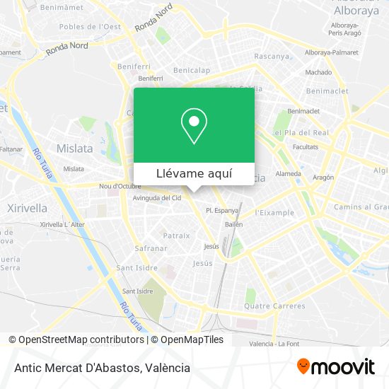 Mapa Antic Mercat D'Abastos