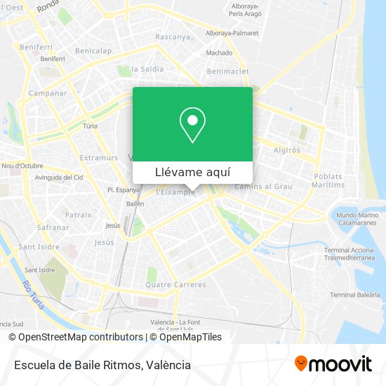 Mapa Escuela de Baile Ritmos