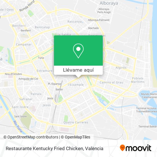 Mapa Restaurante Kentucky Fried Chicken