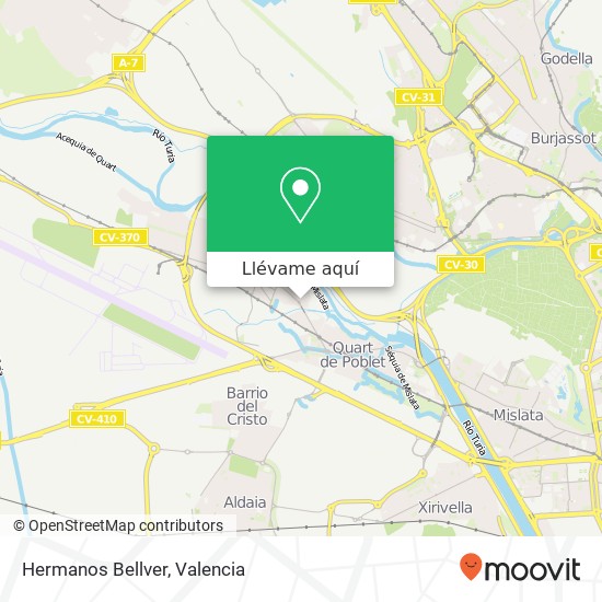 Mapa Hermanos Bellver, Calle Vicente Vilar, 1 46940 Manises