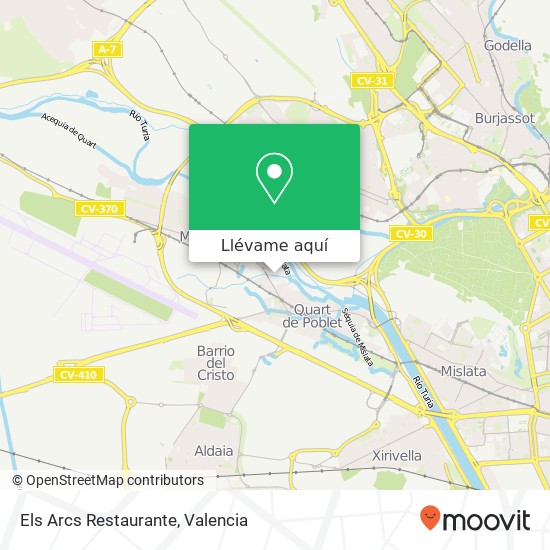 Mapa Els Arcs Restaurante, Carrer Riu Cèrvol, 2A 46940 Manises