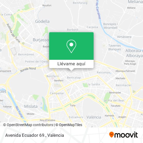 Mapa Avenida Ecuador 69.