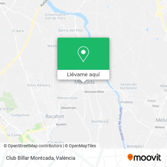 Mapa Club Billar Montcada