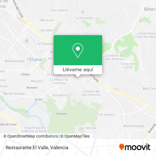 Mapa Restaurante El Valle