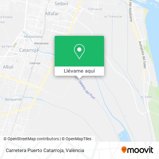 Mapa Carretera Puerto Catarroja