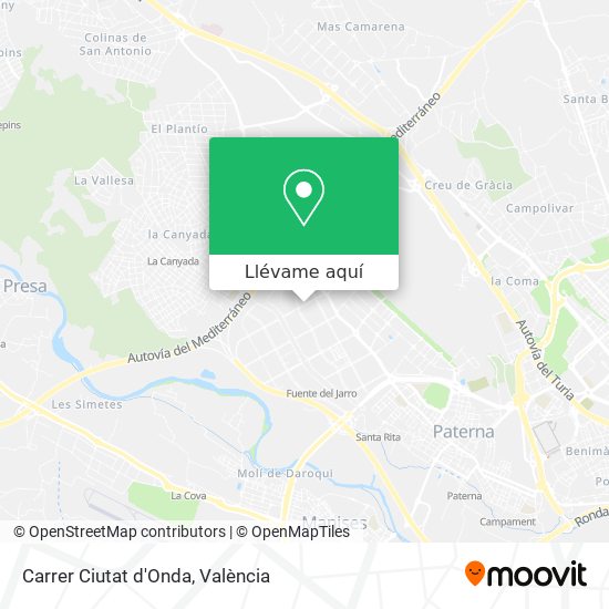 Mapa Carrer Ciutat d'Onda