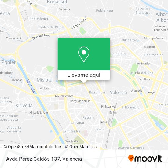 Mapa Avda Pérez Galdós 137