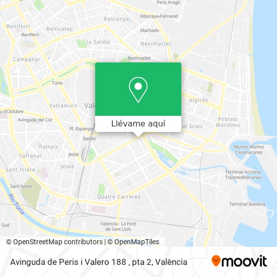 Mapa Avinguda de Peris i Valero 188 , pta 2