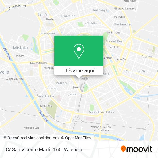 Mapa C/ San Vicente Mártir 160