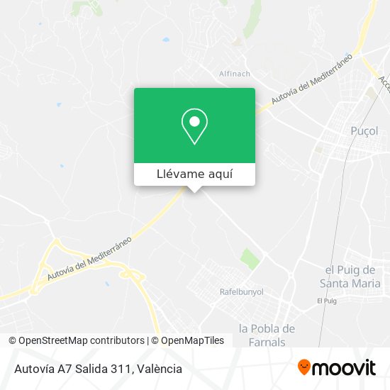 Mapa Autovía A7 Salida 311
