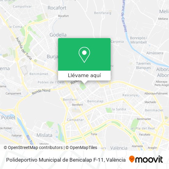 Mapa Polideportivo Municipal de Benicalap F-11