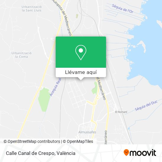 Mapa Calle Canal de Crespo