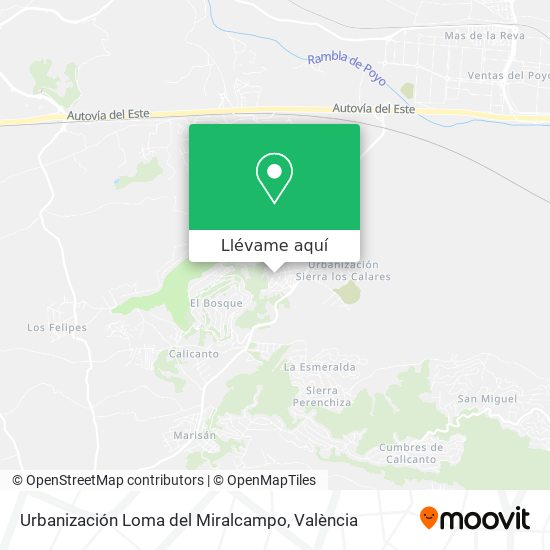 Mapa Urbanización Loma del Miralcampo