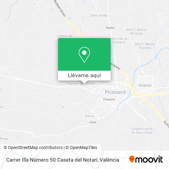 Mapa Carrer Illa Número 50 Caseta del Notari