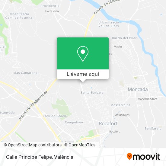 Mapa Calle Principe Felipe