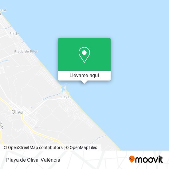 Mapa Playa de Oliva