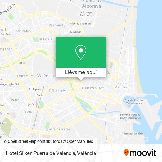 Mapa Hotel Silken Puerta de Valencia