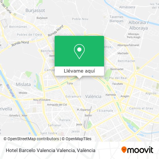 Mapa Hotel Barcelo Valencia Valencia