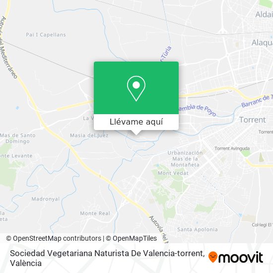 Mapa Sociedad Vegetariana Naturista De Valencia-torrent