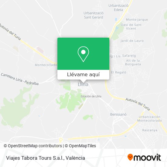 Mapa Viajes Tabora Tours S.a.l.