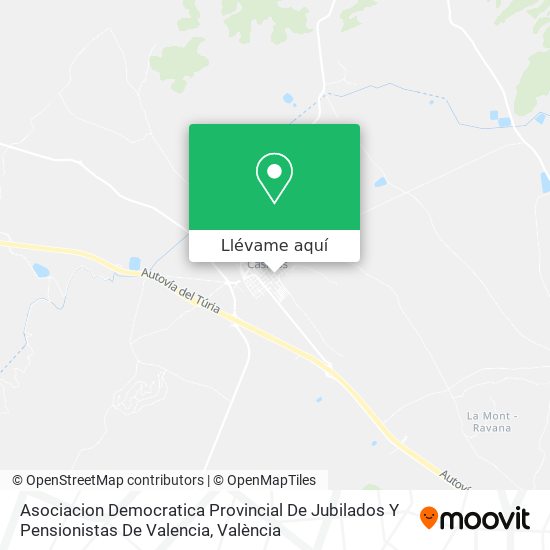 Mapa Asociacion Democratica Provincial De Jubilados Y Pensionistas De Valencia