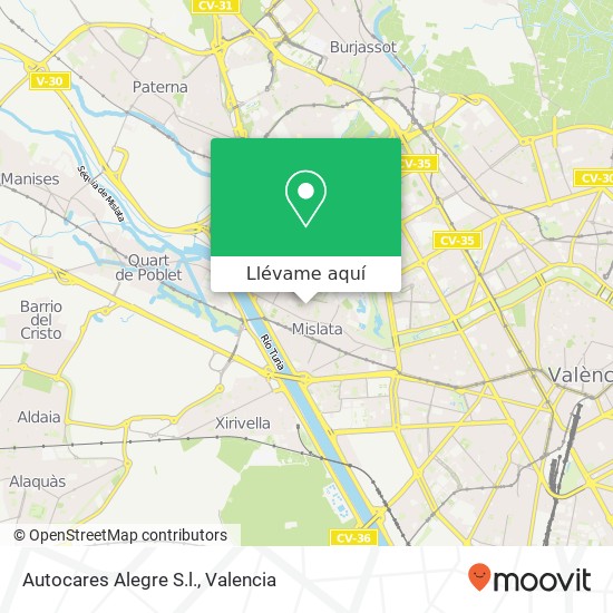 Mapa Autocares Alegre S.l.