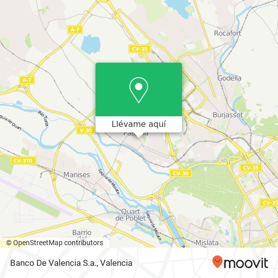 Mapa Banco De Valencia S.a.