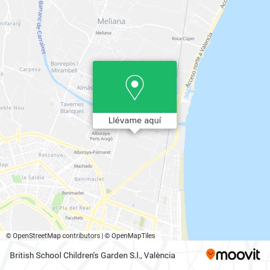 Mapa British School Children's Garden S.l.