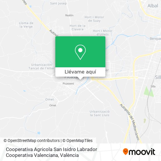 Mapa Cooperativa Agricola San Isidro Labrador Cooperativa Valenciana