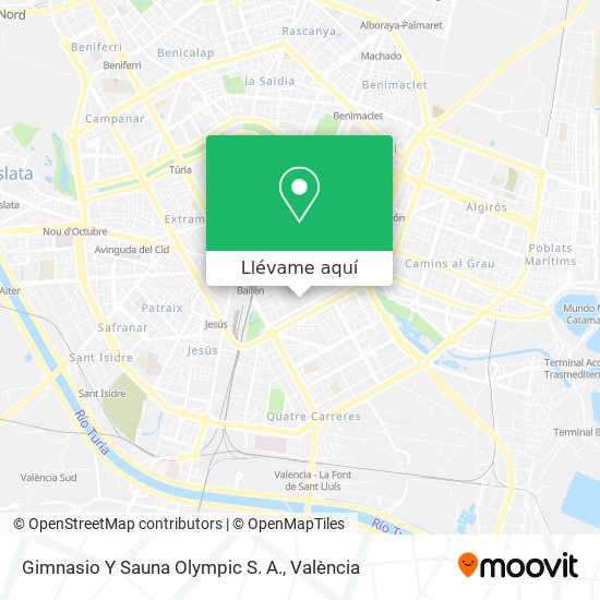 Mapa Gimnasio Y Sauna Olympic S. A.