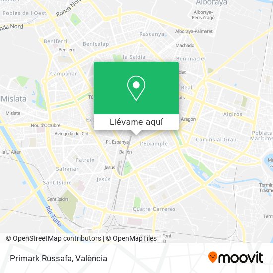 Mapa Primark Russafa