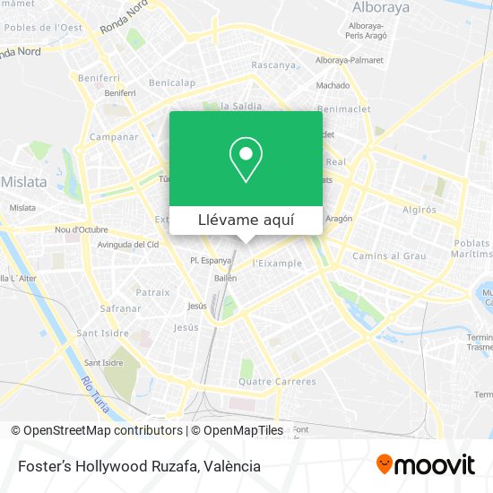 Mapa Foster’s Hollywood Ruzafa