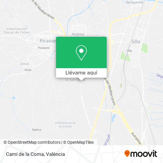 Mapa Camí de la Coma