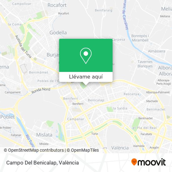 Mapa Campo Del Benicalap