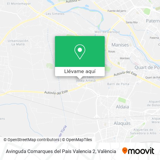 Mapa Avinguda Comarques del País Valencia 2