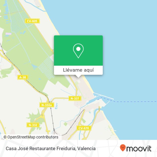 Mapa Casa José Restaurante Freiduria, Calle Legazpi, 21 46730 Grau de Gandia Gandia