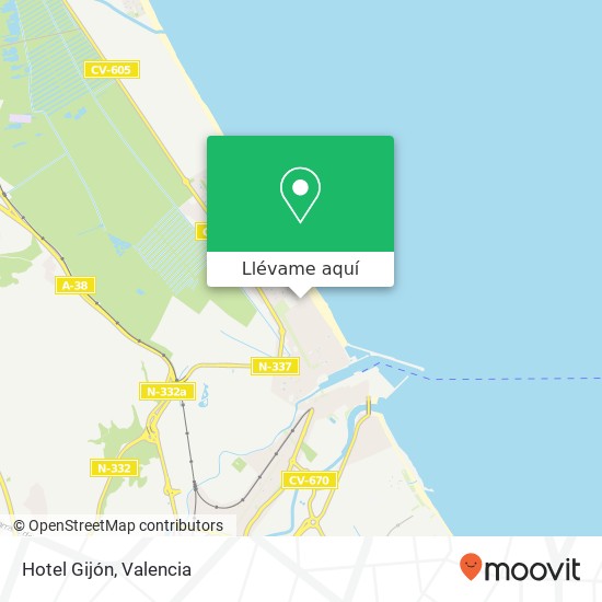 Mapa Hotel Gijón, Calle Navegante, 5 46730 Grau de Gandia Gandia