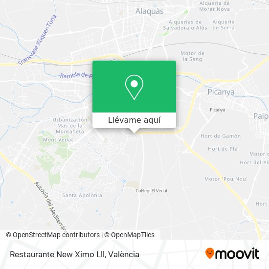 Mapa Restaurante New Ximo Lll