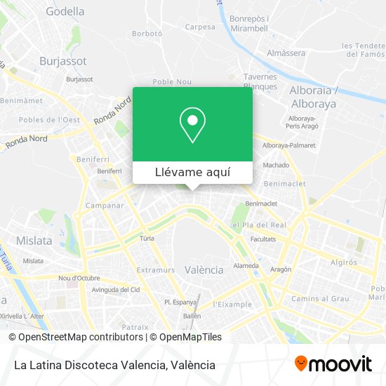 Mapa La Latina Discoteca Valencia