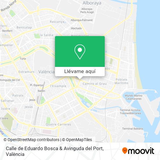 Mapa Calle de Eduardo Bosca & Avinguda del Port